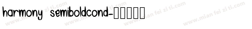 harmony semiboldcond字体转换